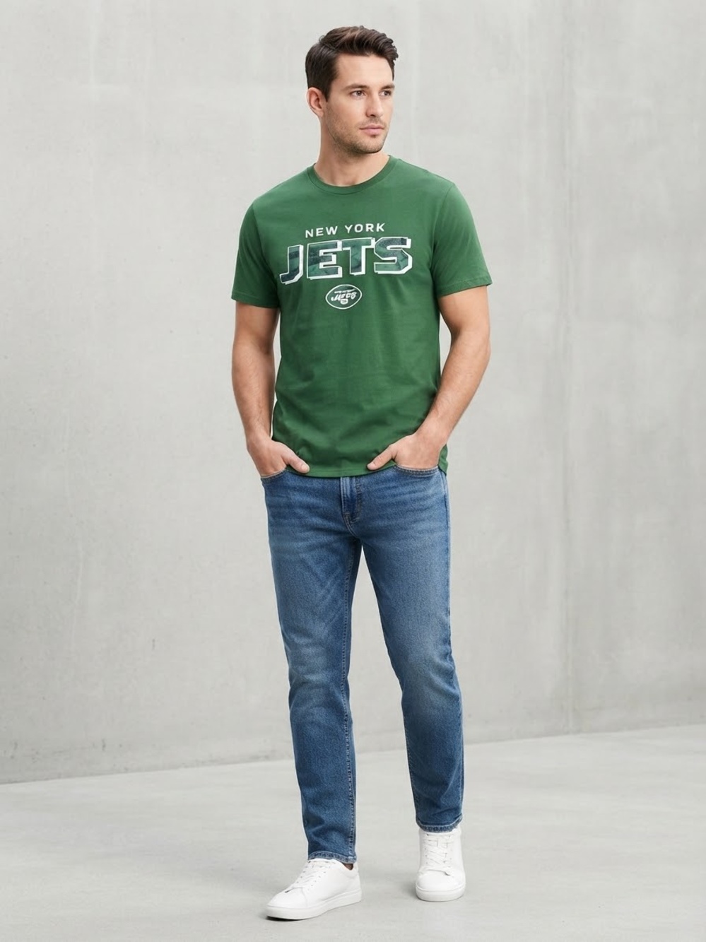 NWT NFL New York Jets Green Camo Graphic T-Shirt Men's Size Large